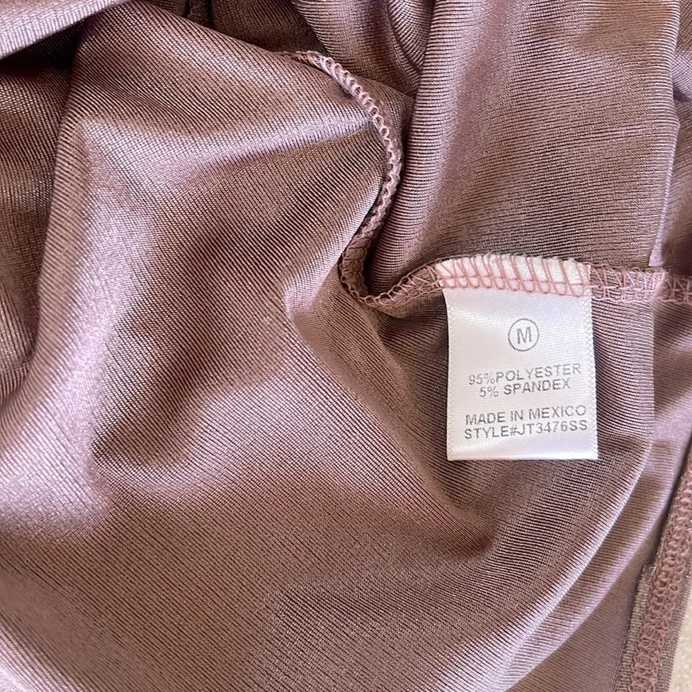NWOT Glowing Different Short Sleeve Bodysuit in Bronze Size Medium